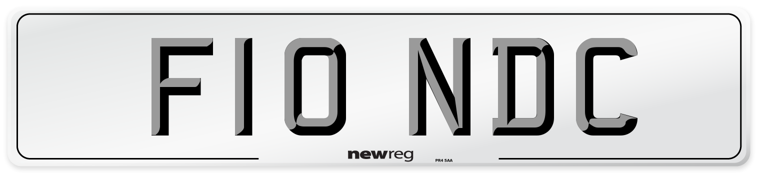 F10 NDC Number Plate from New Reg